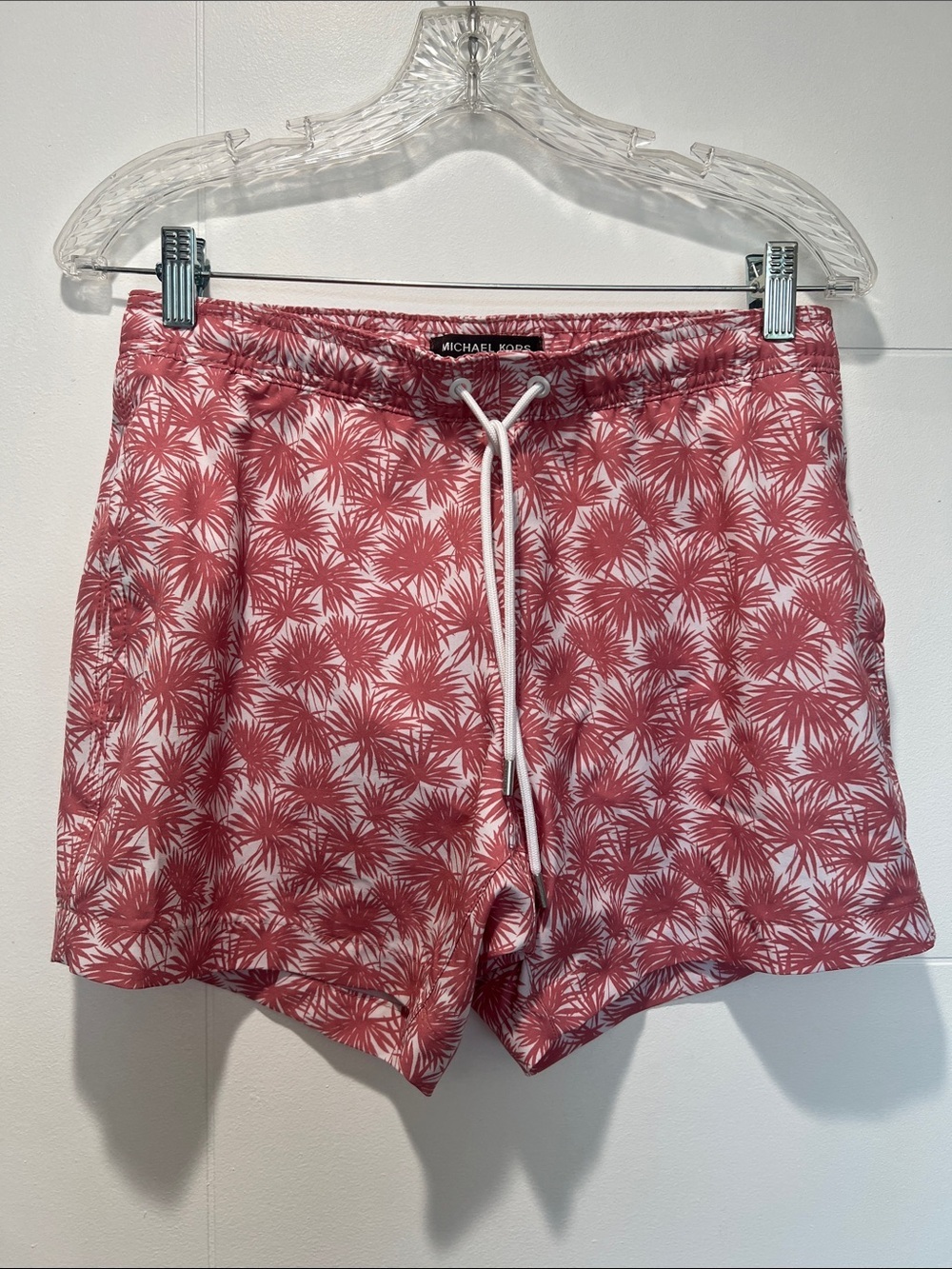 Michael Kors Coral-Pink Palm Print swimsuit set- size small - Picture 5 of 8